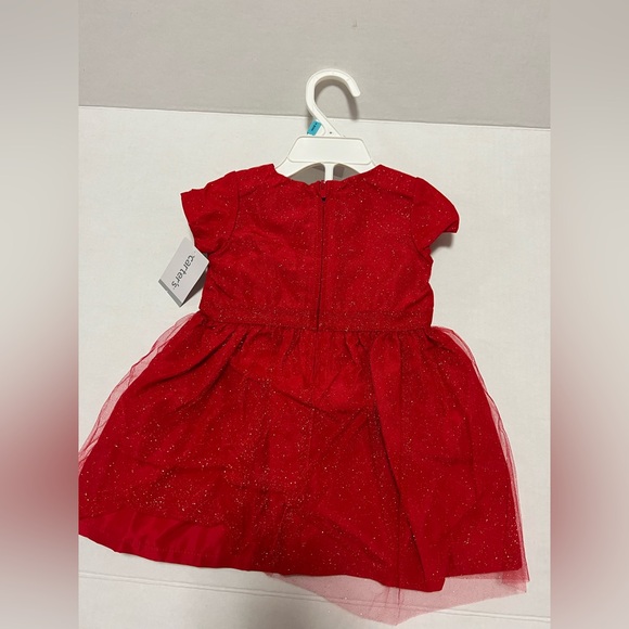 🆕CARTER’S - 6M - NWT - INFANT GIRLS RED HOLIDAY DRESS - Picture 4 of 5